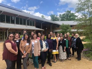 Educators in the 2022-23 Teacher Student Initiative and Courtney Harris-Brown, UNC World View Assistant Director for the Teacher-Student Initiative, gathered at the NC Botanical Gardens for a workshop and celebration of the launch of their globally focused lesson plans.